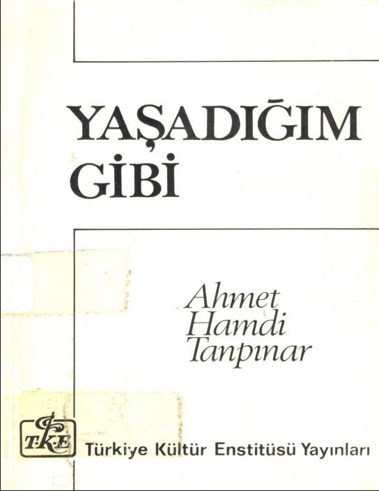 Yaşadığım Gibi PDF | Ahmet Hamdi Tanpınar