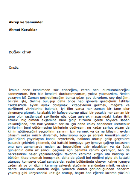 Akrep ve Semender PDF | Ahmet Karcılılar