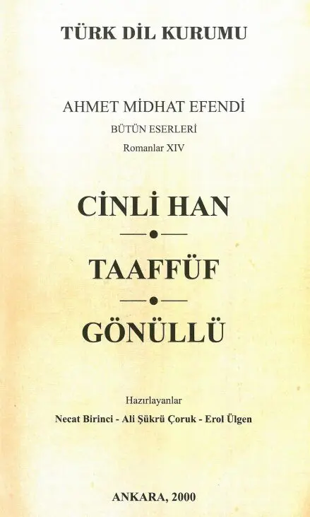 Cinli Han – Taaffüf – Gönüllü PDF | Ahmet Midhat Efendi