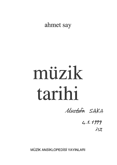 Müzik Tarihi PDF | Ahmet Say
