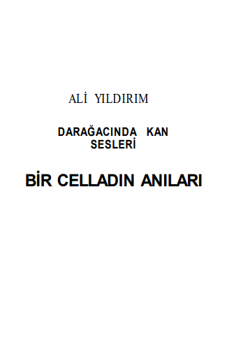 Bir Celladın Anıları PDF | Ali Yıldırım