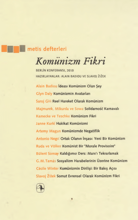 Komünizm Fikri PDF | Alain Badiou - Slavoj Žižek