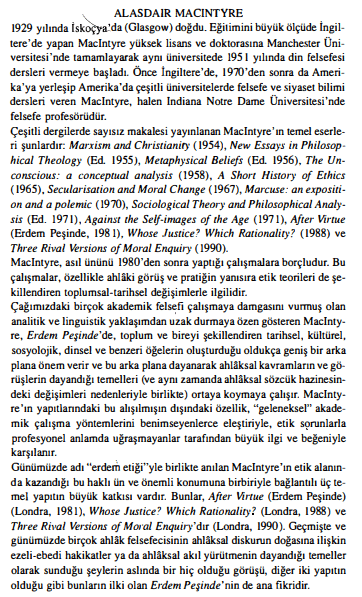 Erdem Peşinde PDF | Alasdair MacIntyre