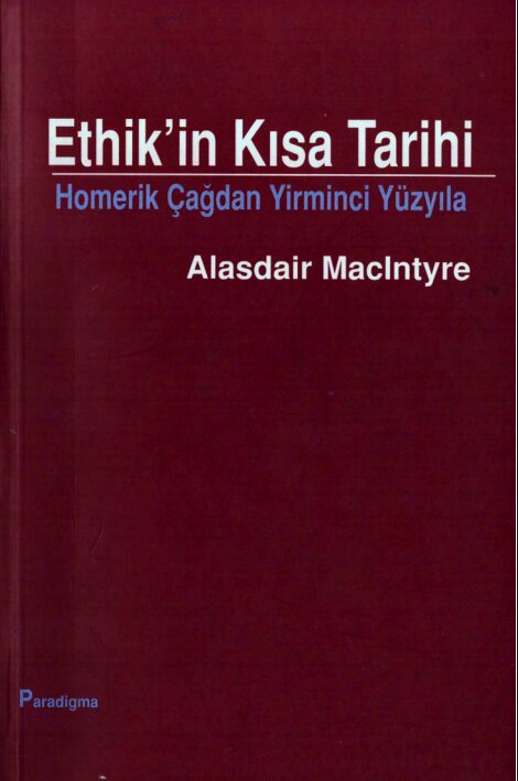 Ethik’in Kısa Tarihi PDF | Alasdair MacIntyre