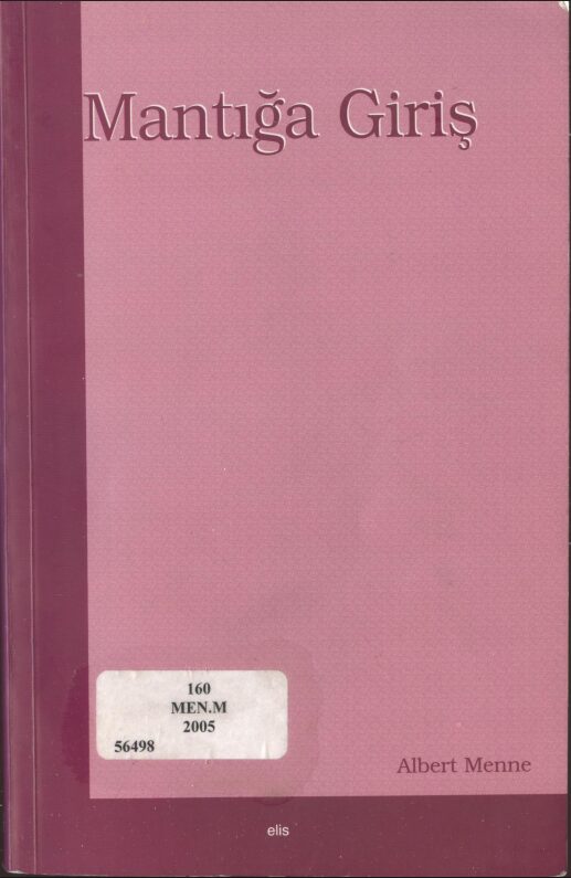 Mantığa Giriş PDF | Albert Menne