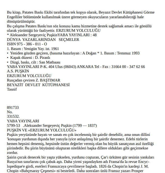 Erzurum Yolculuğu PDF | Aleksandr Sergeyeviç Puşkin 10 Erzurum Yolculuğu PDF | Aleksandr Sergeyeviç Puşkin