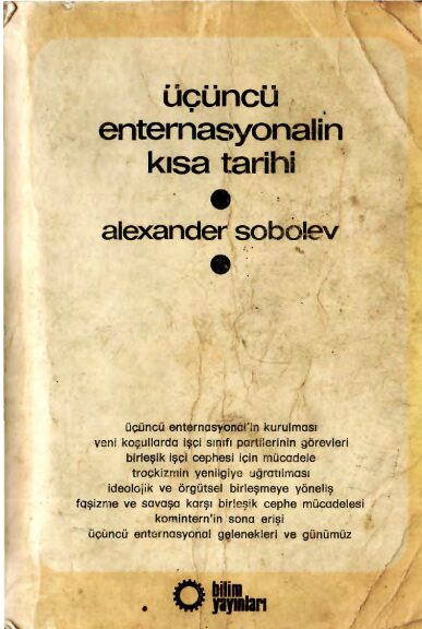 Üçüncü Enternasyonalin Kısa Tarihi PDF | Alexander Sobolev