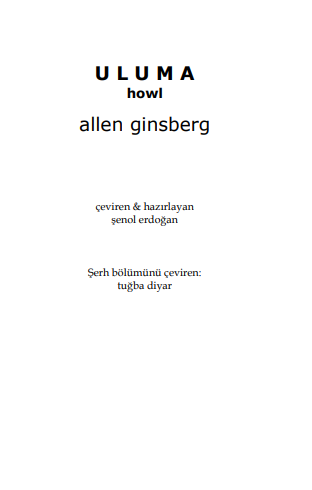 Uluma PDF | Allen Ginsberg