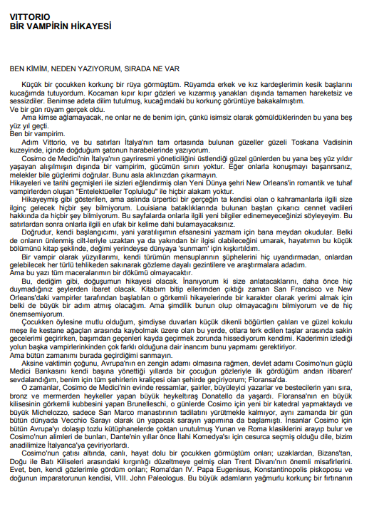 Bir Vampirle Görüşme PDF – Anne Rice