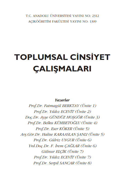 Anadolu Üniv. Toplumsal Cinsiyet Çalışması 1 PDF