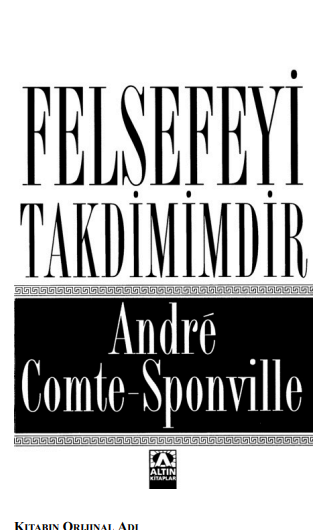 Felsefeyi Takdimimdir PDF - André Comte-Sponville