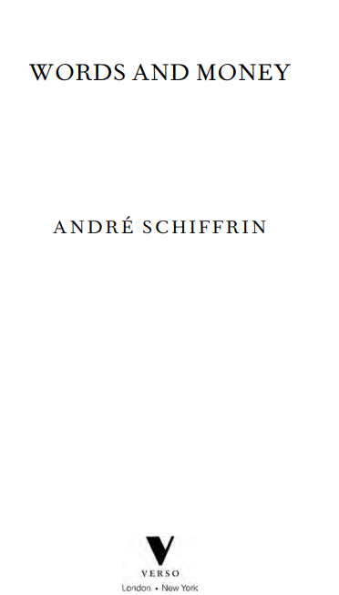 Words and Money PDF – André Schiffrin - İngilizce