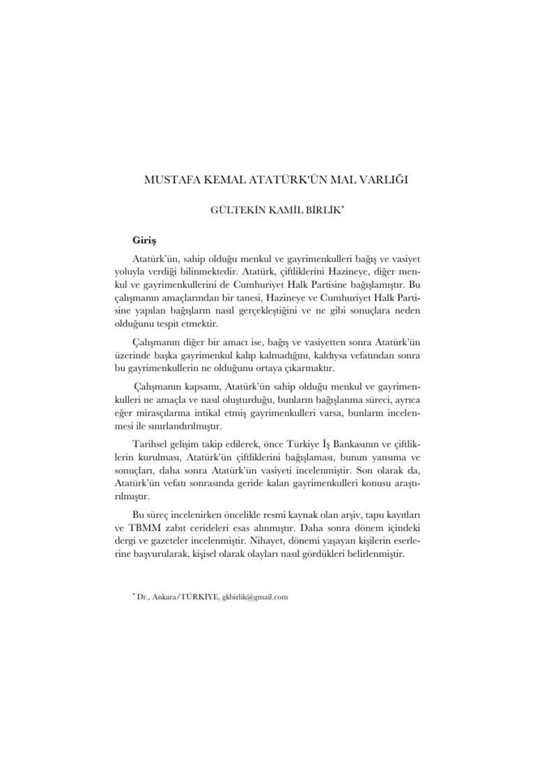 ATATÜRK'üN MAL VARLIĞI Kitap Kapağı