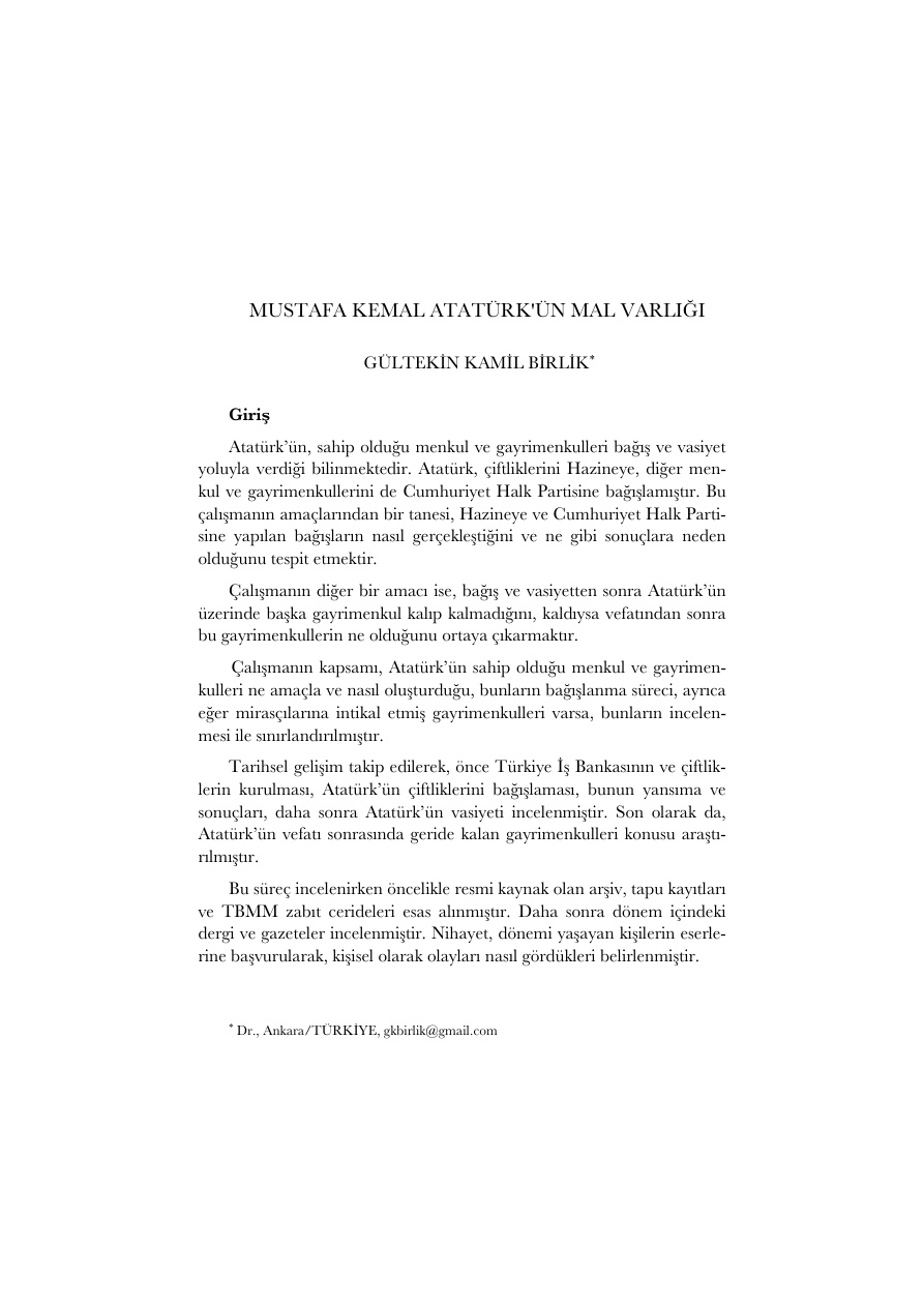 ATATÜRK’ÜN MAL VARLIĞI PDF – Kolektif / Araştırma