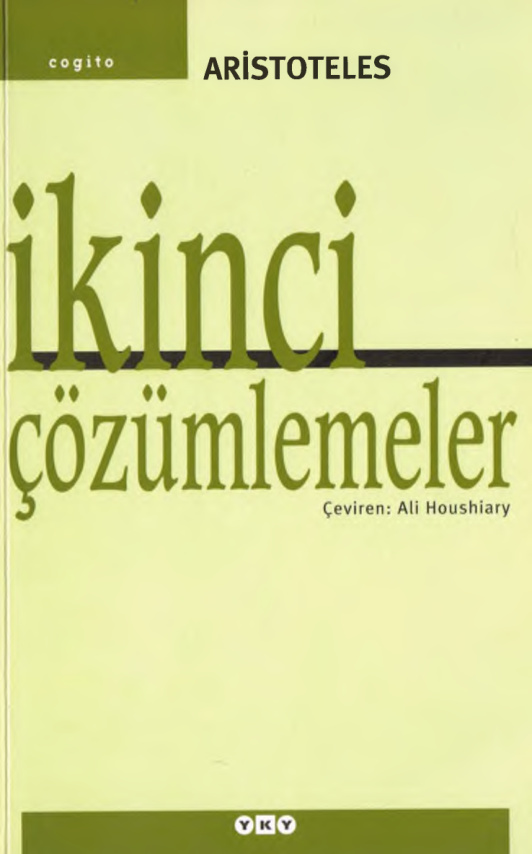 İkinci Çözümlemeler PDF – Aristoteles