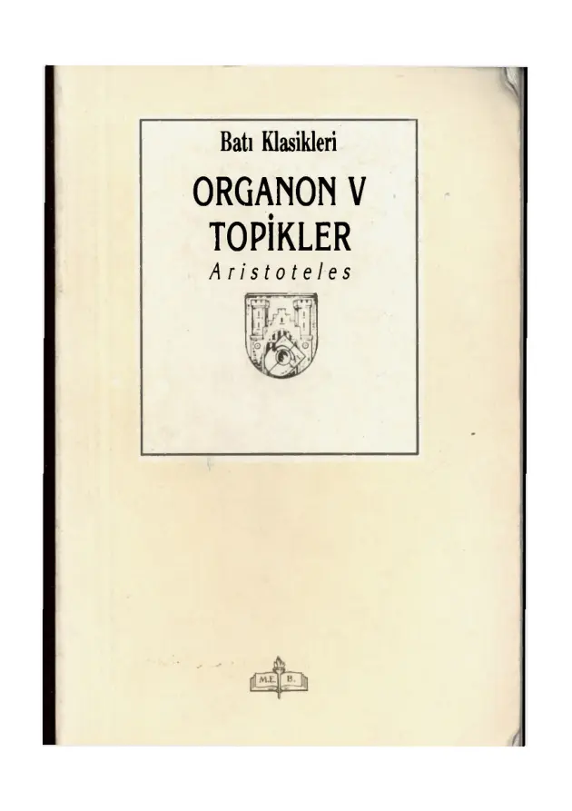 Organon 5 Topikler PDF – Aristoteles