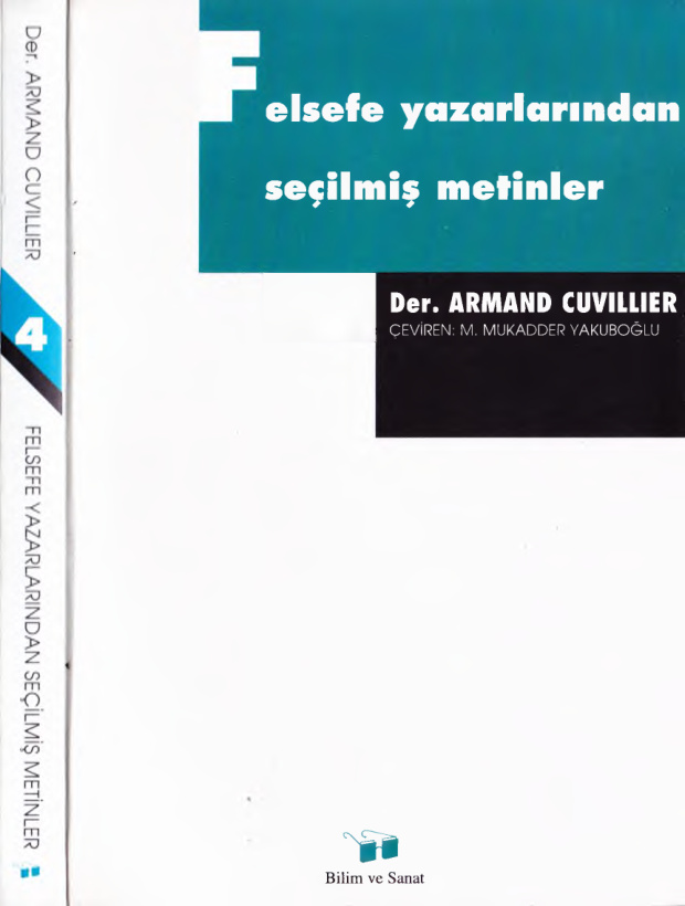 Felsefe Yazarlarından Seçilmiş Metinler 4 PDF – Armand Cuvillier