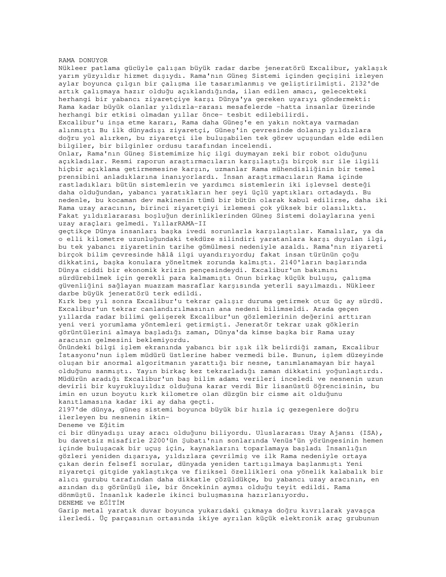 Rama Dönüyor PDF – Arthur C. Clarke