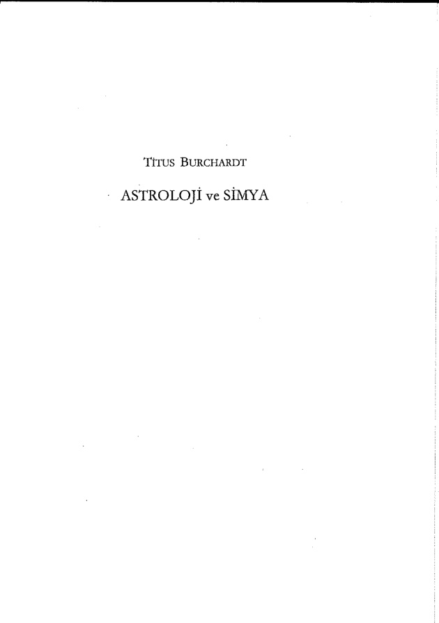 Astroloji ve Simya PDF – Titus Burckhardt