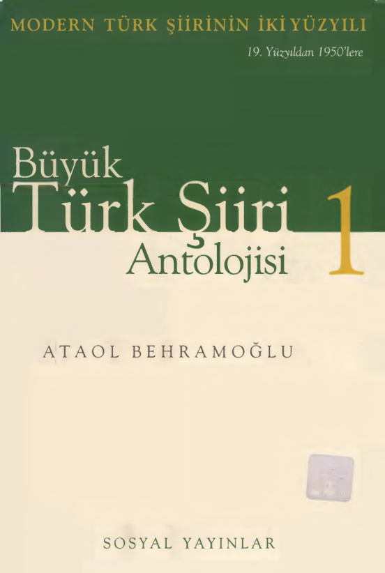 Büyük Türk Şiiri Antolojisi 1 PDF – Ataol Behramoğlu