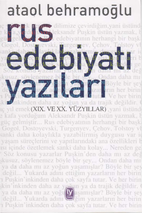 Rus Edebiyatı Yazıları XIX. ve XX. Yüzyıllar PDF – Ataol Behramoğlu