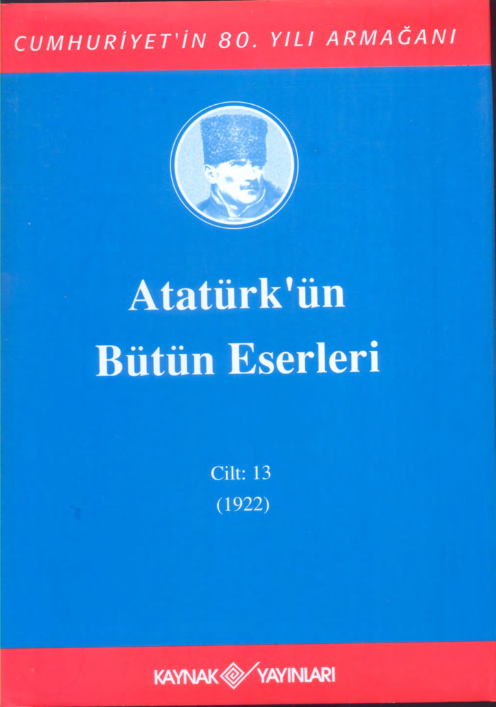 Atatürk’ün Bütün Eserleri 13 (1922) PDF – Mustafa Kemal Atatürk