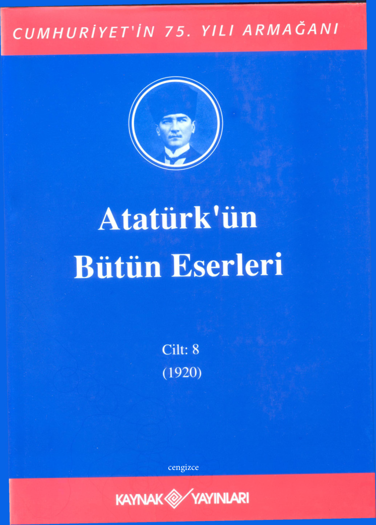 Atatürk’ün Bütün Eserleri 8 (1920) PDF – Mustafa Kemal Atatürk