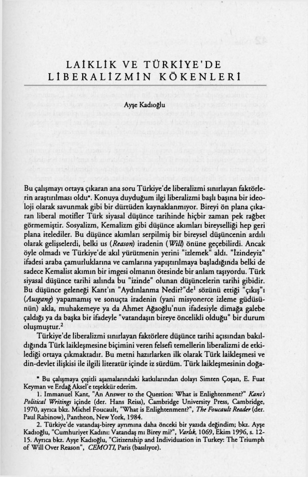 Laiklik ve Türkiye'de Liberalizmin Kökenleri PDF - Ayşe Kadıoğlu 9 Laiklik ve Türkiye’de Liberalizmin Kökenleri PDF – Ayşe Kadıoğlu