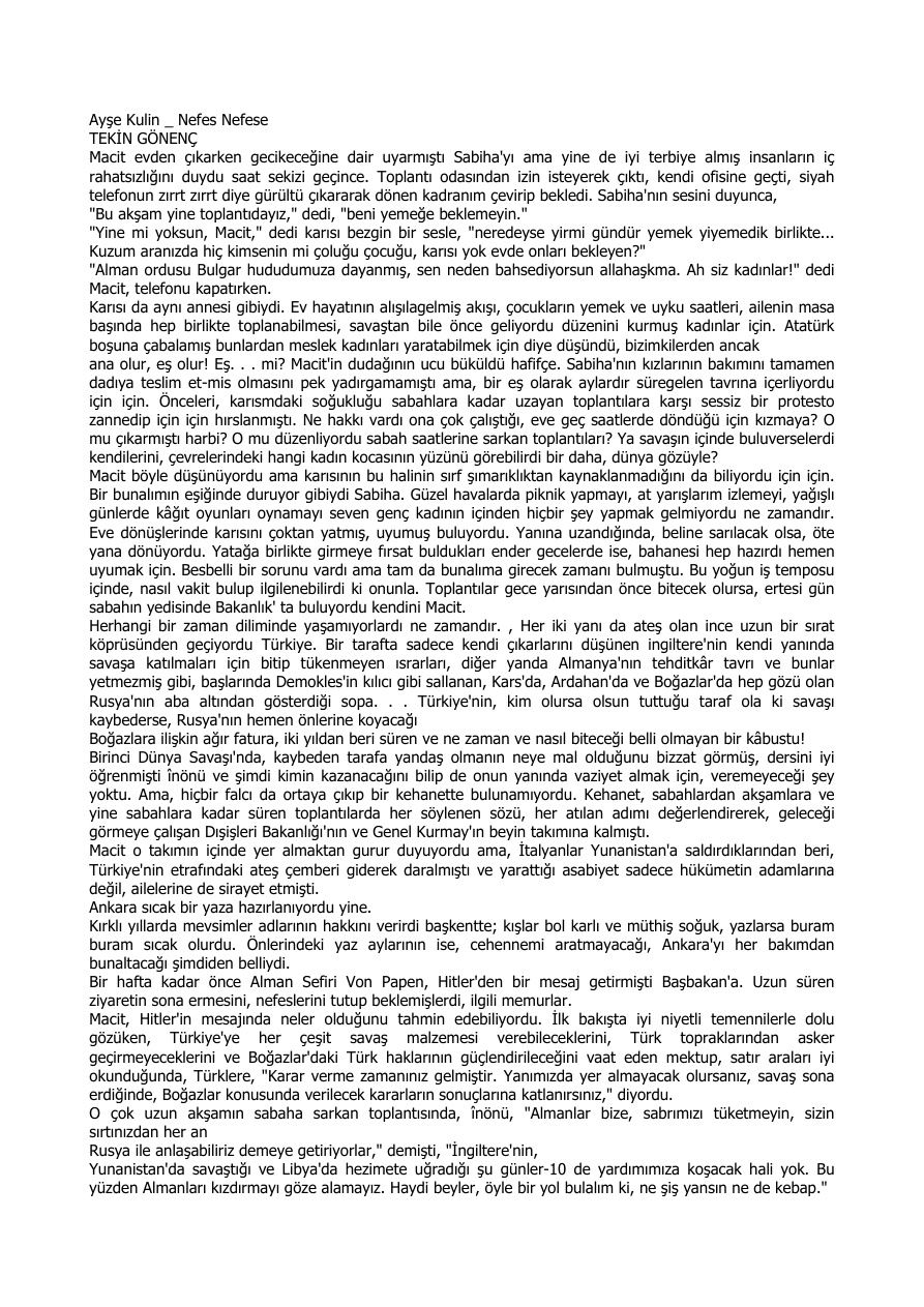 Nefes Nefese PDF – Ayşe Kulin