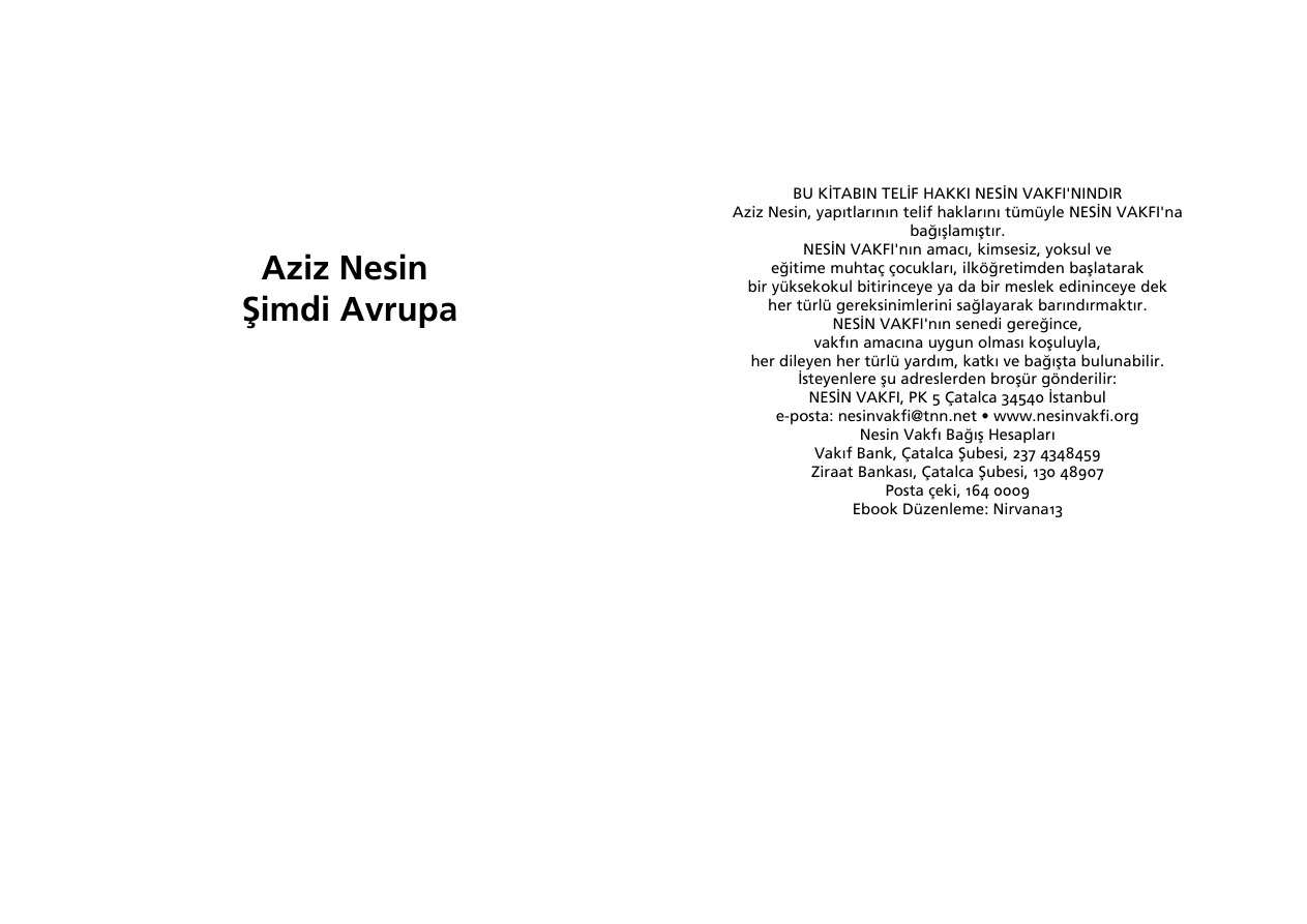 Şimdi Avrupa PDF - Aziz Nesin 12 Şimdi Avrupa PDF – Aziz Nesin