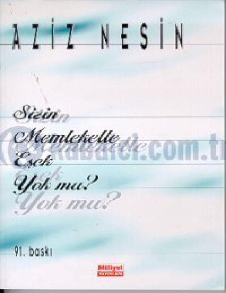 Aziz Nesin Sizin Memlekette Eşek Yok Mu Kitap Kapağı
