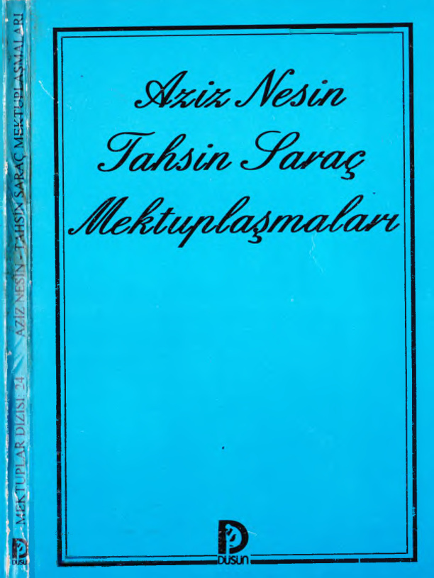Tahsin Saraç Mektuplaşmaları PDF – Aziz Nesin, Tahsin Saraç