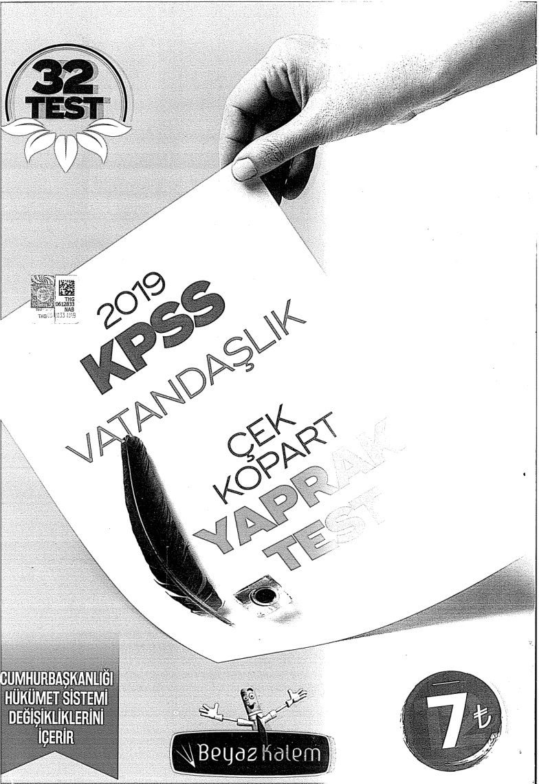 Vatandaşlık Yaprak Test PDF – Kolektif / Beyaz Kalem