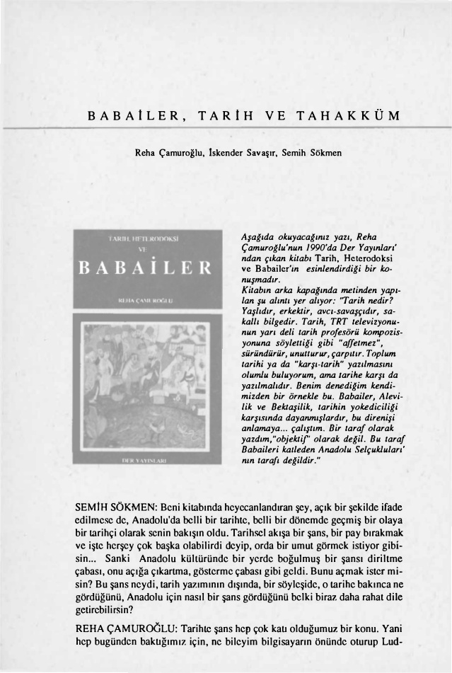 Babailer, Tarih ve Tahakküm PDF – Reha Çamuroğlu, İskender Savaşır, Semih Sökmen