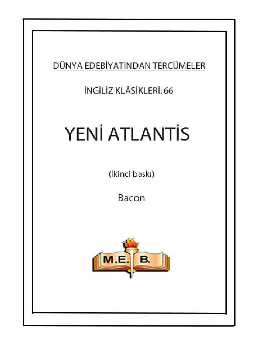 Yeni Atlantis PDF – Francis Bacon
