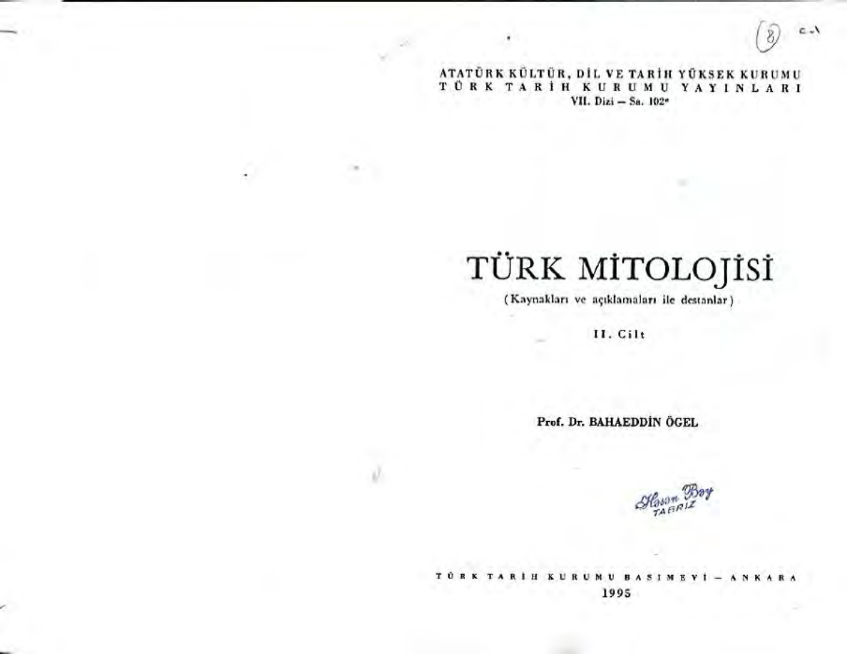 Türk Mitolojisi: Cilt 2 PDF – Bahaeddin Ögel