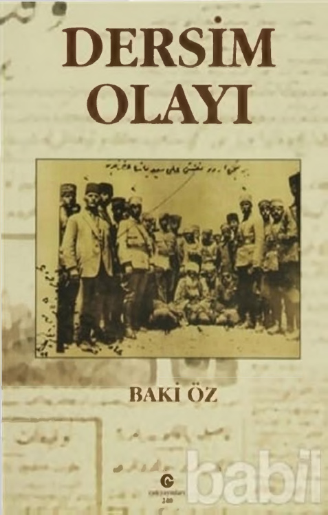 Dersim Olayı PDF – Baki Öz