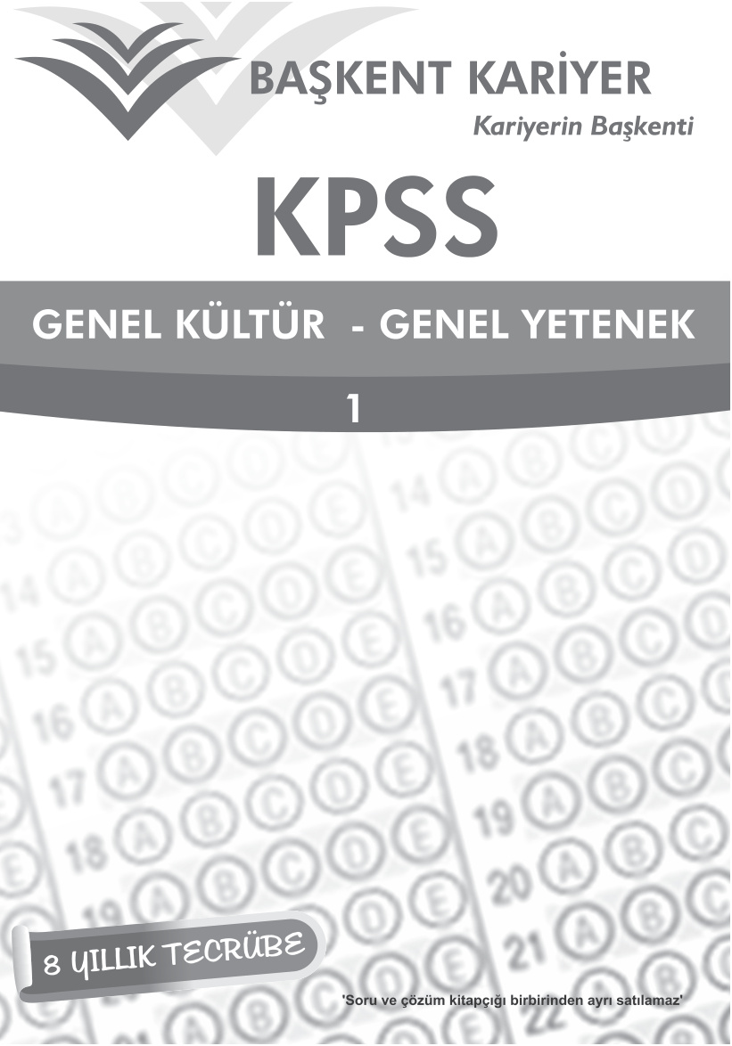 Başkent Kariyer TG1 KPSS GyGk PDF – Başkent Kariyer Yayınları