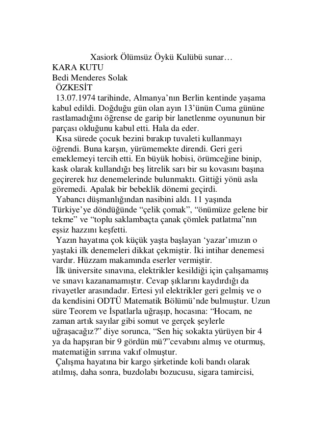 Kara Kutu PDF – Bedi Menderes Solak