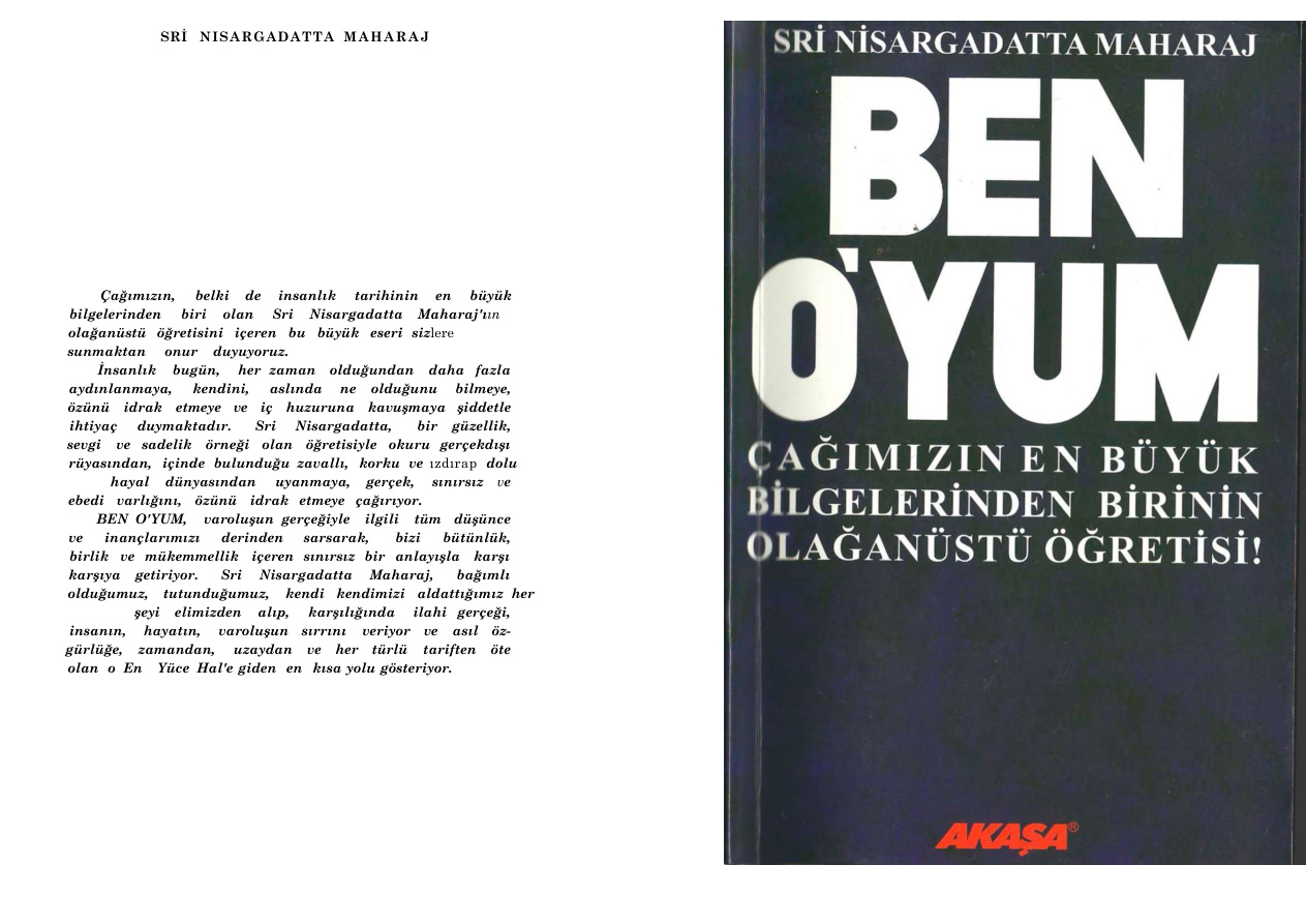 Ben O’yum (I Am That) PDF – Nisargadatta Maharaj