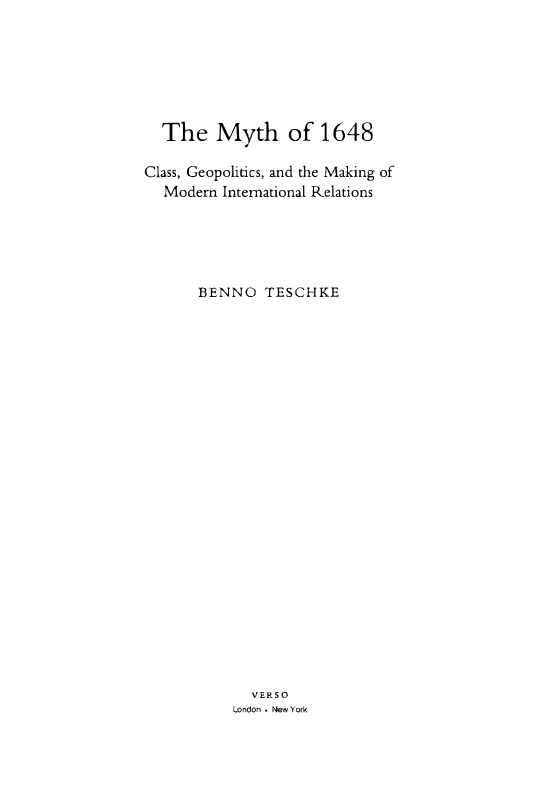 The Myth of 1648 PDF – Benno Teschke
