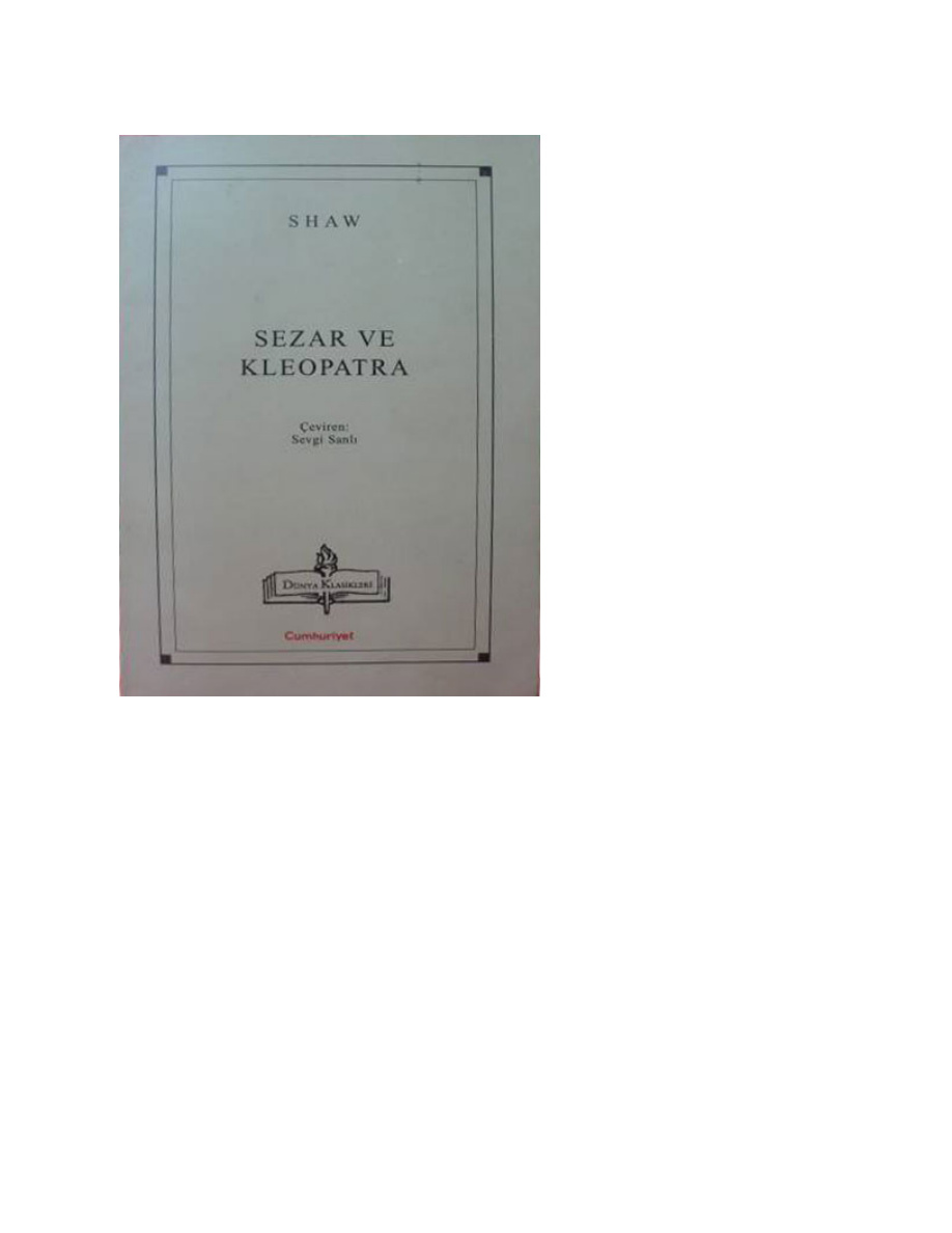 Sezar ve Kleopatra PDF – George Bernard Shaw