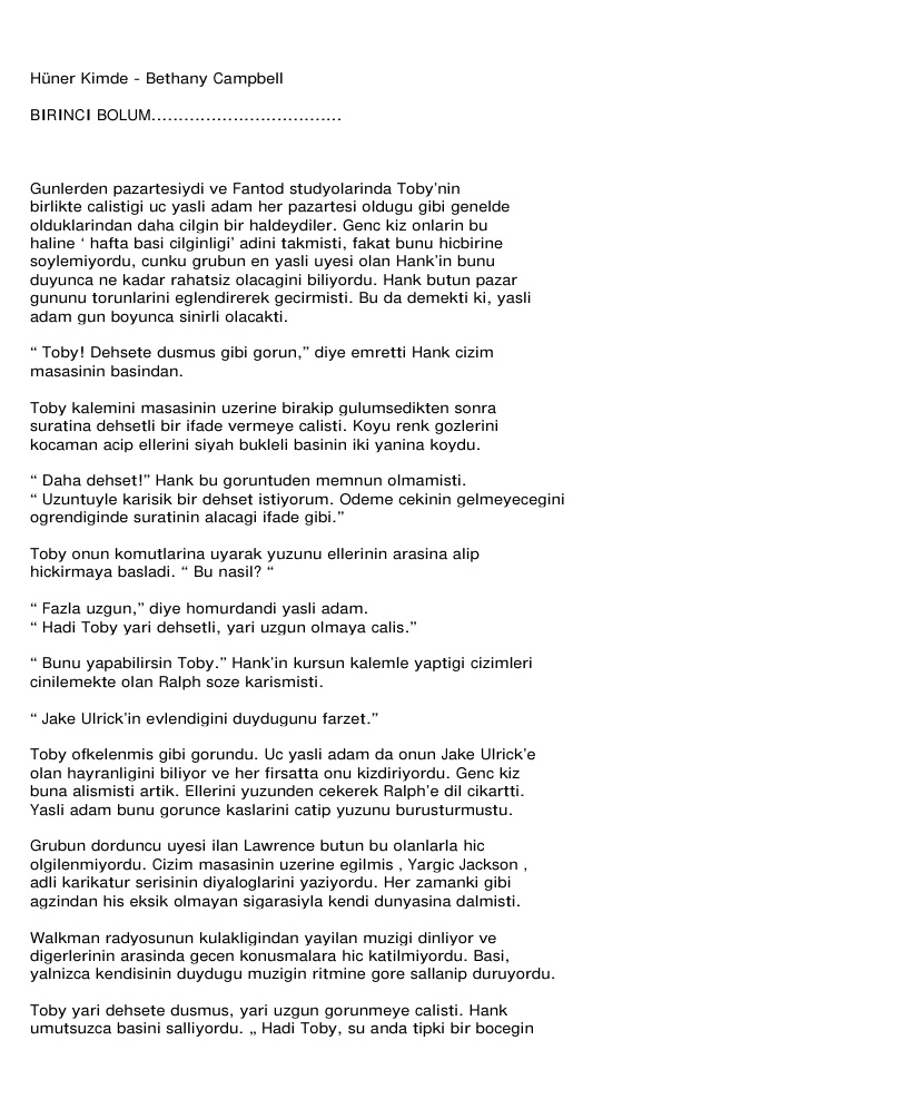Hüner Kimde? PDF – Bethany Campbell
