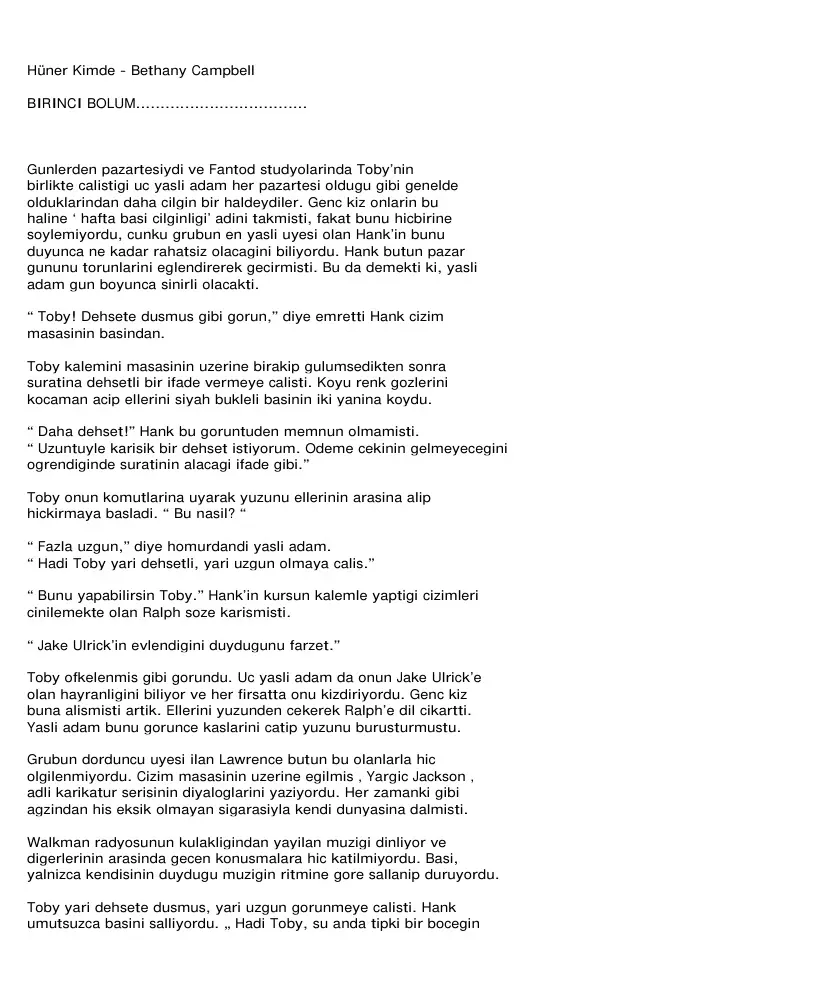 Hüner Kimde? PDF – Bethany Campbell