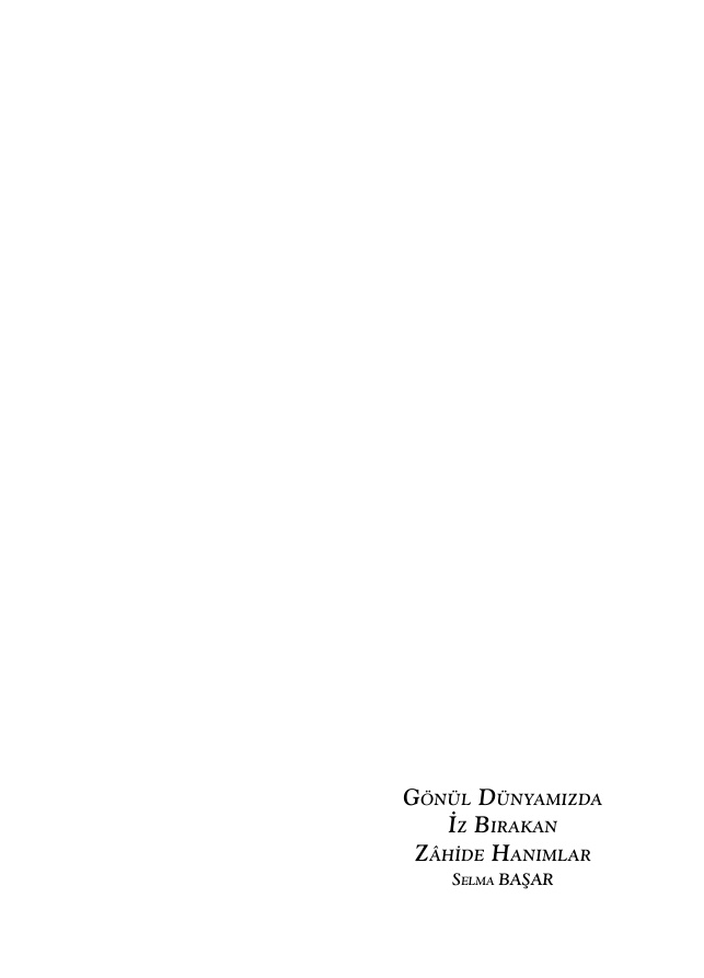 Zahide Hanımlar PDF – Selma Başar