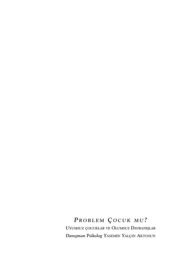 Problem Çocuk mu? PDF – Yasemin Yalçın Aktosun