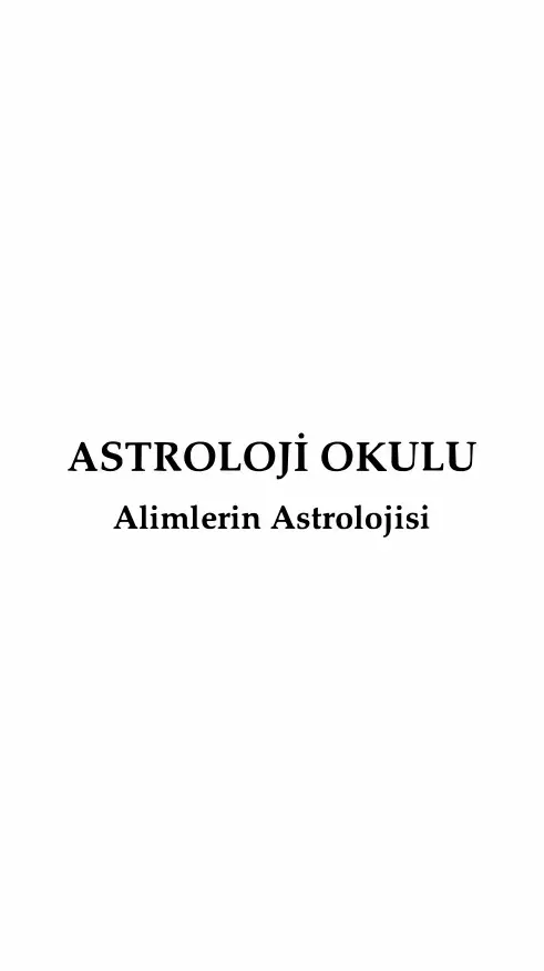 Astroloji Okulu PDF – Öner Döşer