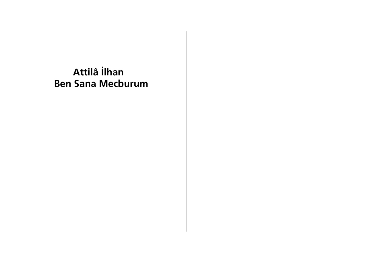 Ben Sana Mecburum PDF – Atilla İlhan