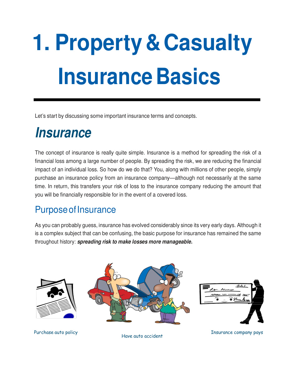 Property Casualty Insurance Basics PDF – Unknown