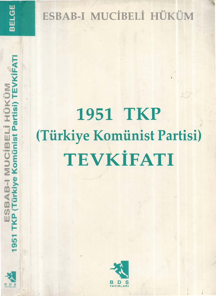 1951 Türkiye Komünist Partisi Tevkifatı PDF – Kolektif / BDS Yayınları